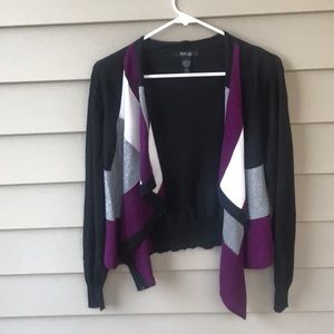 Cute waterfall style short sweater with sparkles